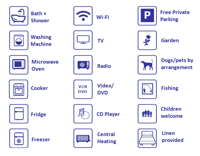 Wych Elm Holidays amenities chart